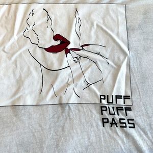 Baja East - Puff Puff Pass - Unisex - T-Shirt/Dress - Oversized/XL - Sheer White